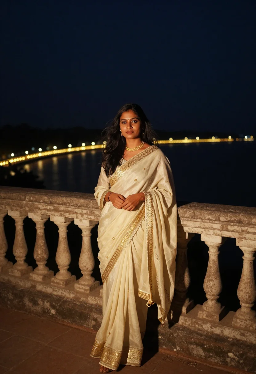 AI marine drive sample — portrait of a woman, full-length portrait of a South-Asian w