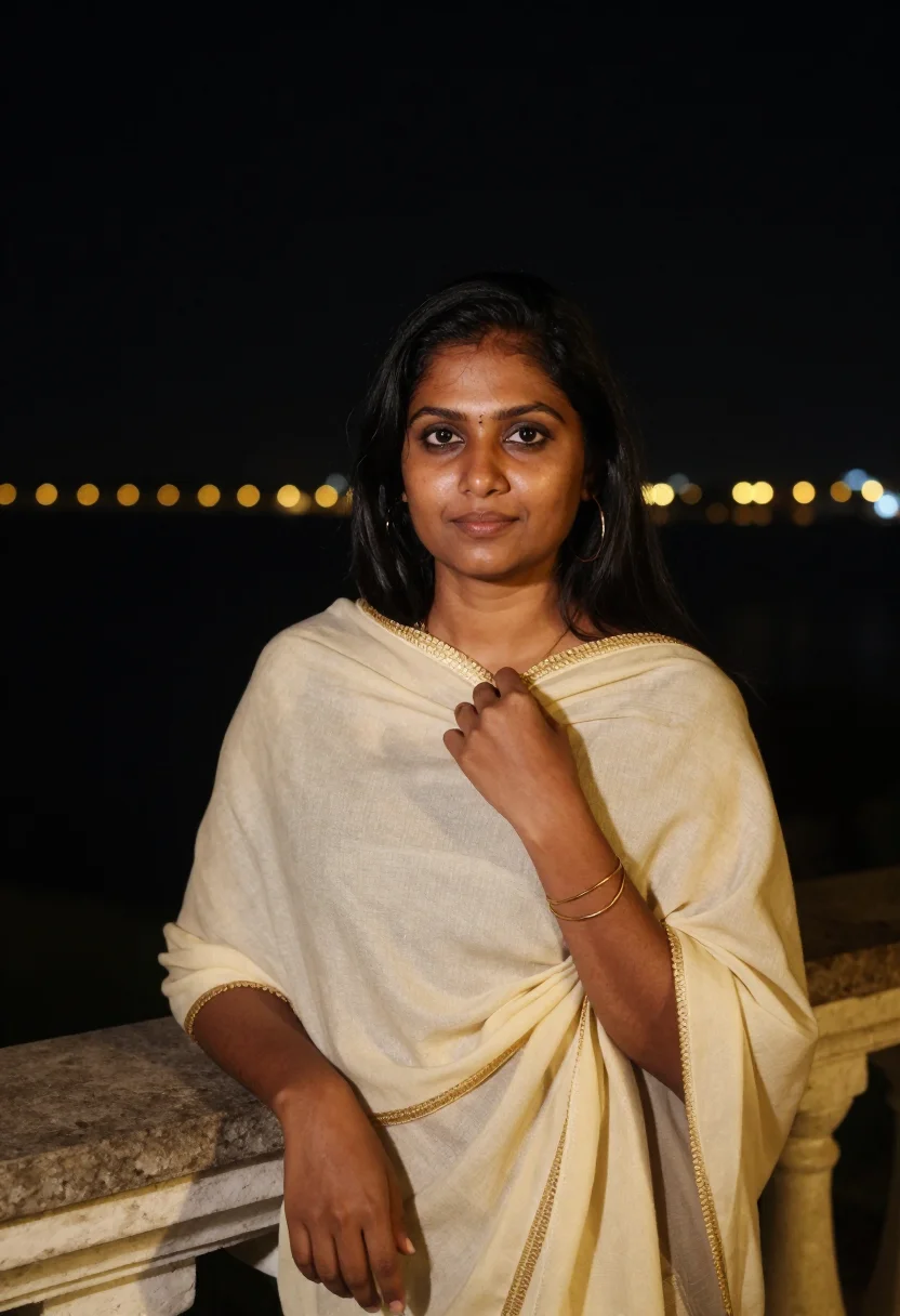 AI marine drive sample — portrait of a woman, chest-up portrait of a South-Asian woma