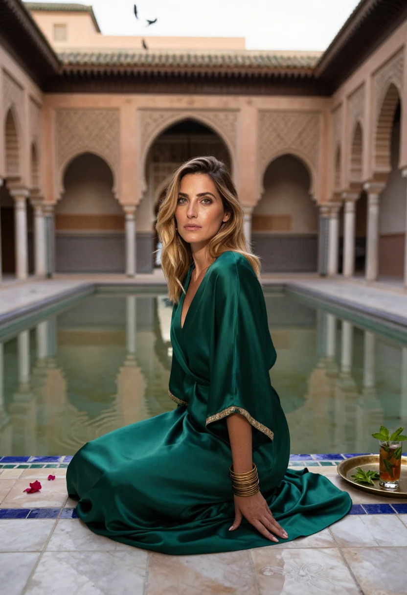 AI marrakech sample — portrait of a woman, three-quarter-length portrait of a West