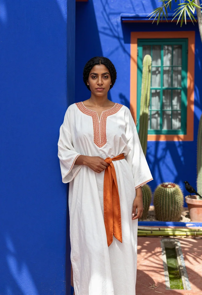 AI marrakech sample — portrait of a woman, half-length three-quarter portrait of a