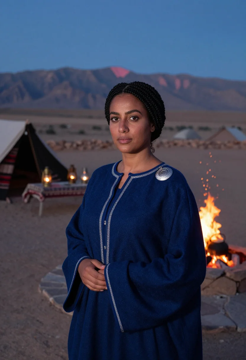 AI marrakech sample — portrait of a woman, head-and-shoulders portrait of a North-