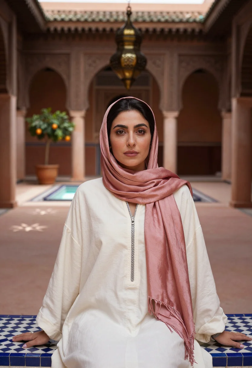 AI marrakech sample — portrait of a woman, head-and-shoulders portrait of a Middle