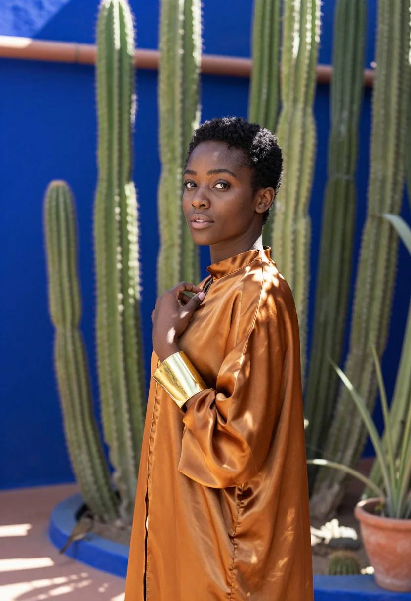 AI marrakech sample — portrait of a woman, head-and-shoulders portrait of a Black