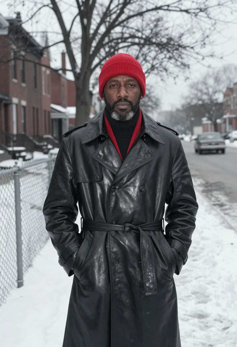 AI marvin gaye whats going on red knit cap sample — portrait of a man, an African-American man in his early fift