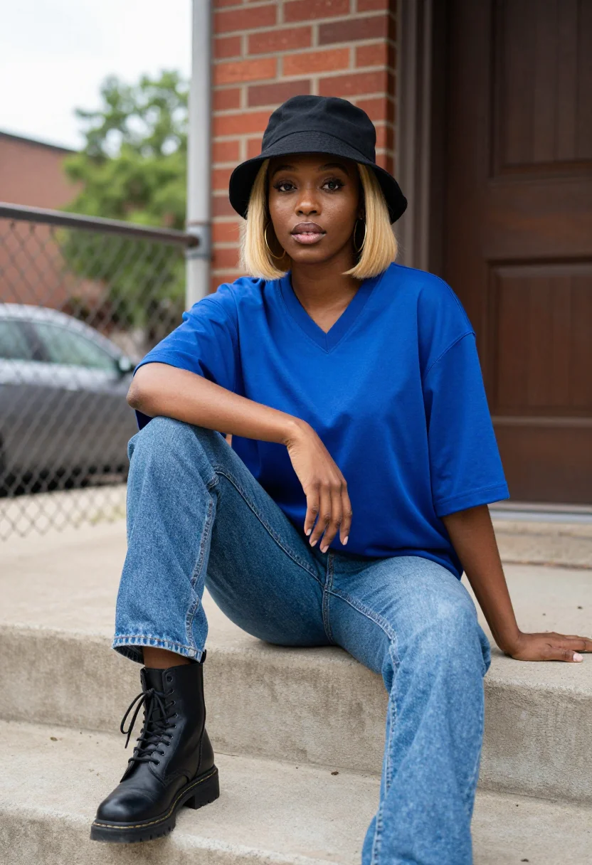 AI mary j blige my life sample — portrait of a woman, three-quarter-length portrait of a Blac