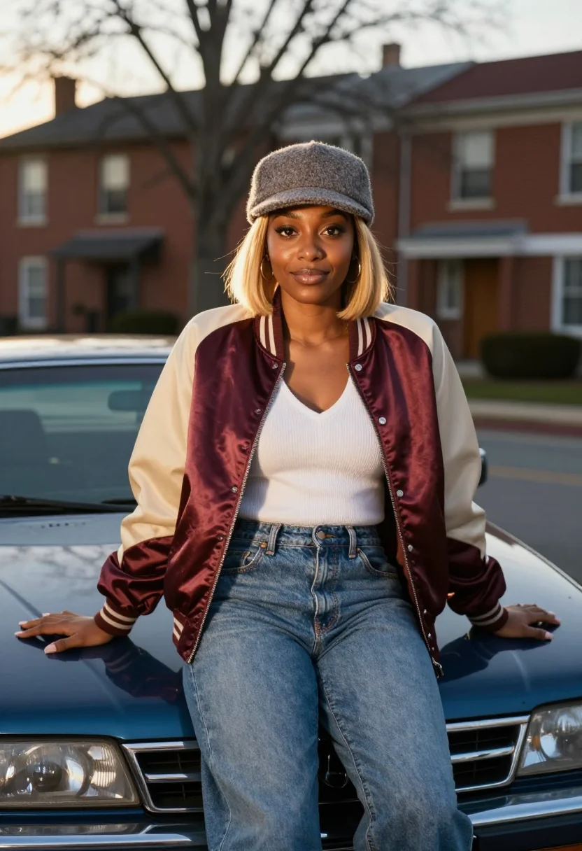 AI mary j blige my life sample — portrait of a woman, half-length portrait of a Black America