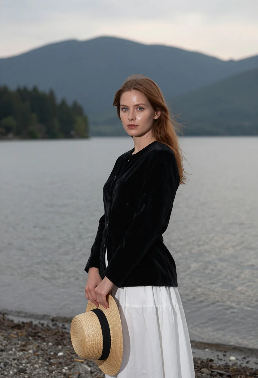 AI mary shelley sample — portrait of a woman, half-length portrait of a woman of West