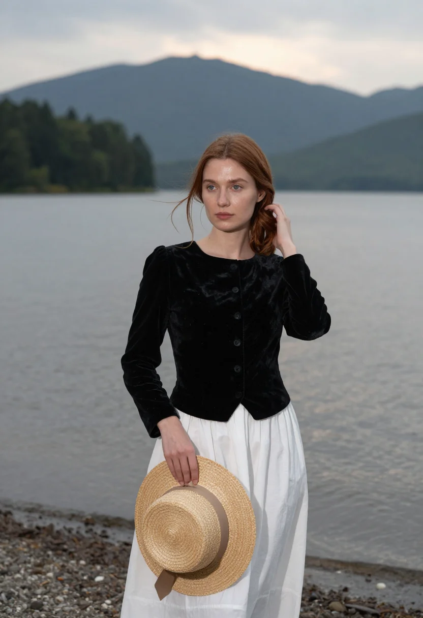 AI mary shelley sample — portrait of a woman, three-quarter-length portrait of a woma