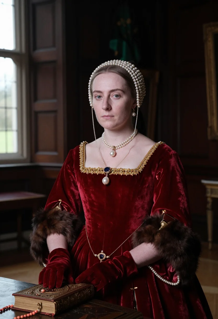 AI mary tudor philip sample — portrait of a woman, chest-up portrait of an English woman i