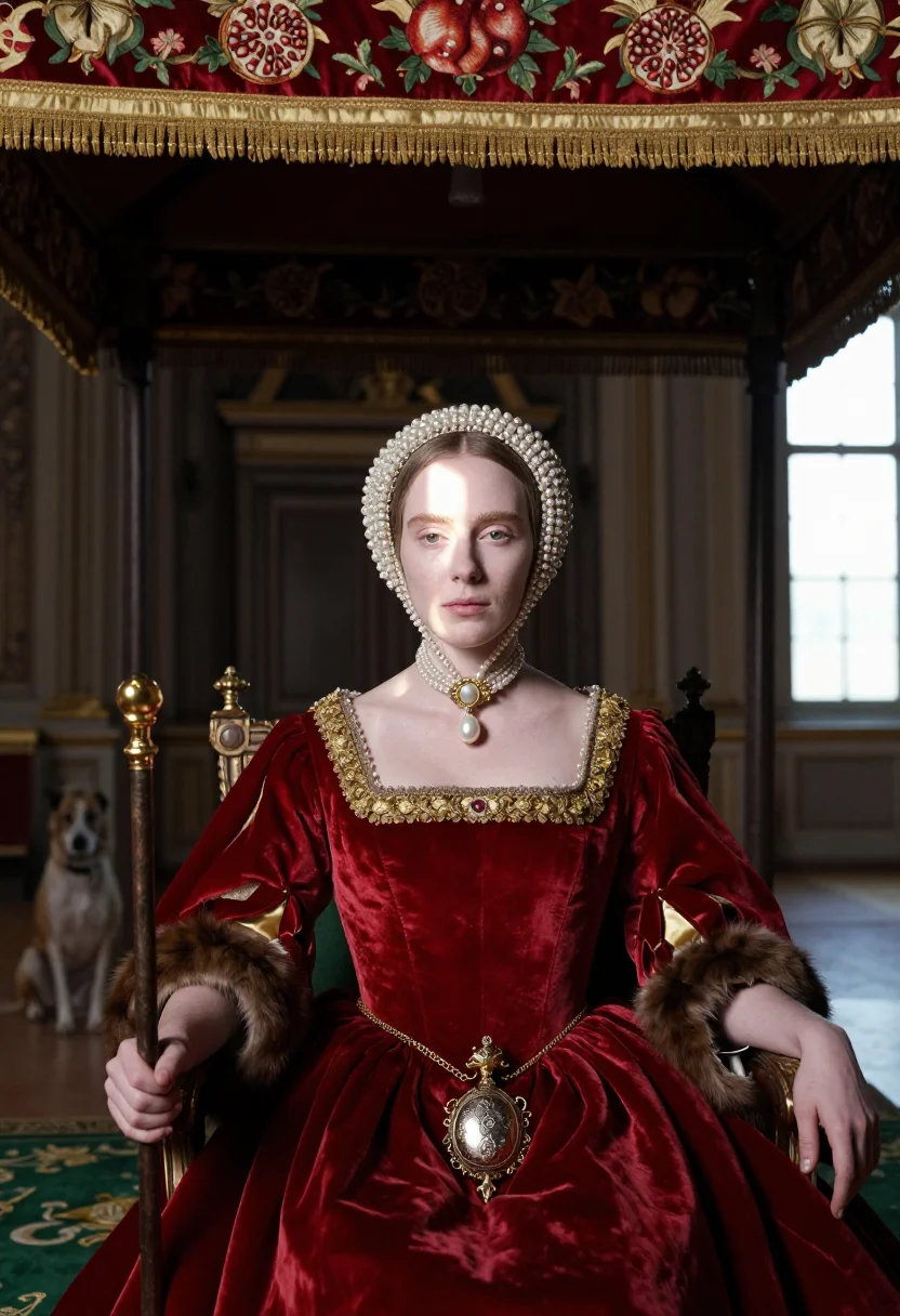 AI mary tudor philip sample — portrait of a woman, chest-up portrait of an English woman i
