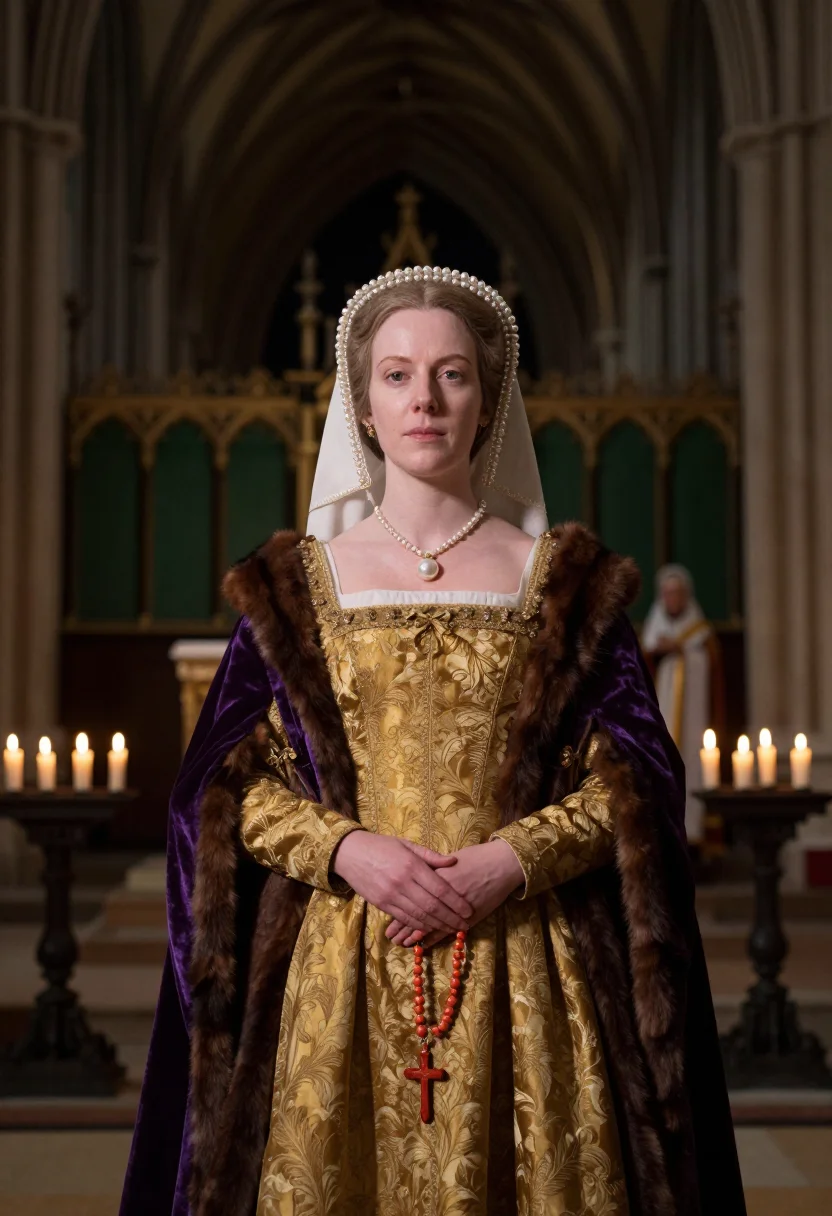 AI mary tudor philip sample — portrait of a woman, three-quarter-length portrait of an Eng