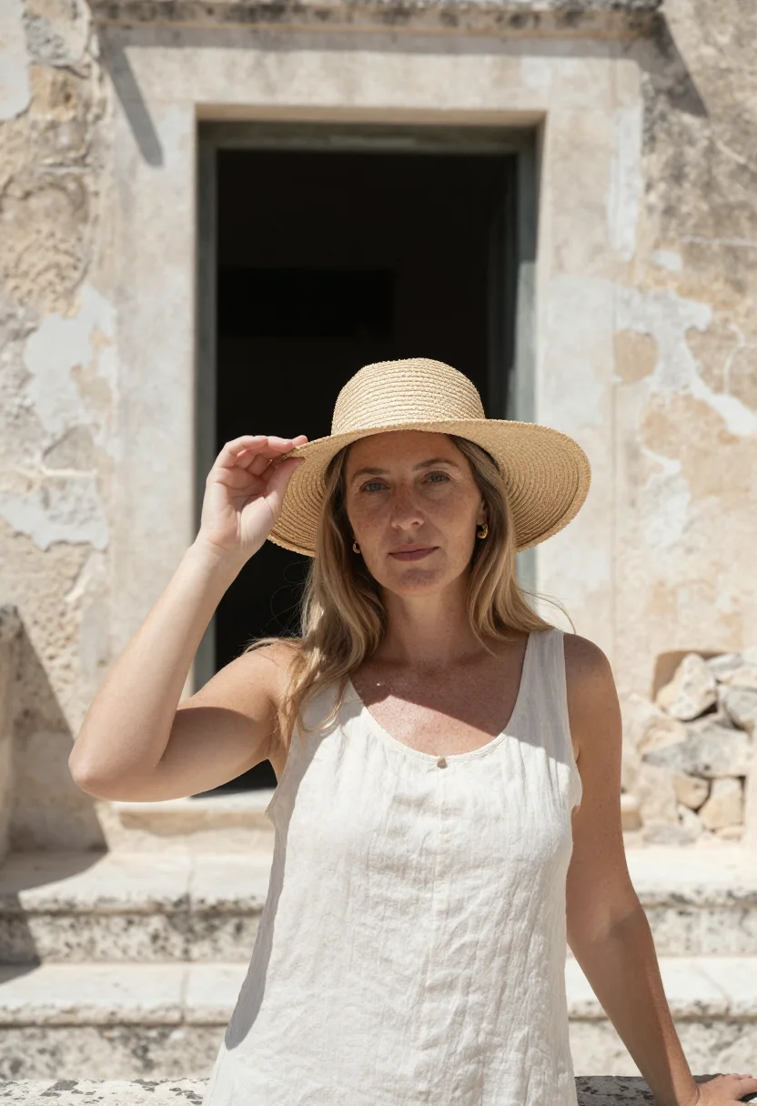 AI matera sample — portrait of a woman, chest-up portrait of a Western-European