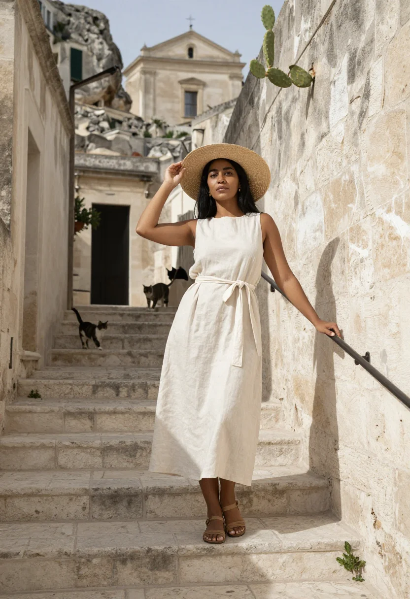 AI matera sample — portrait of a woman, full-length portrait of a Sicilian woma