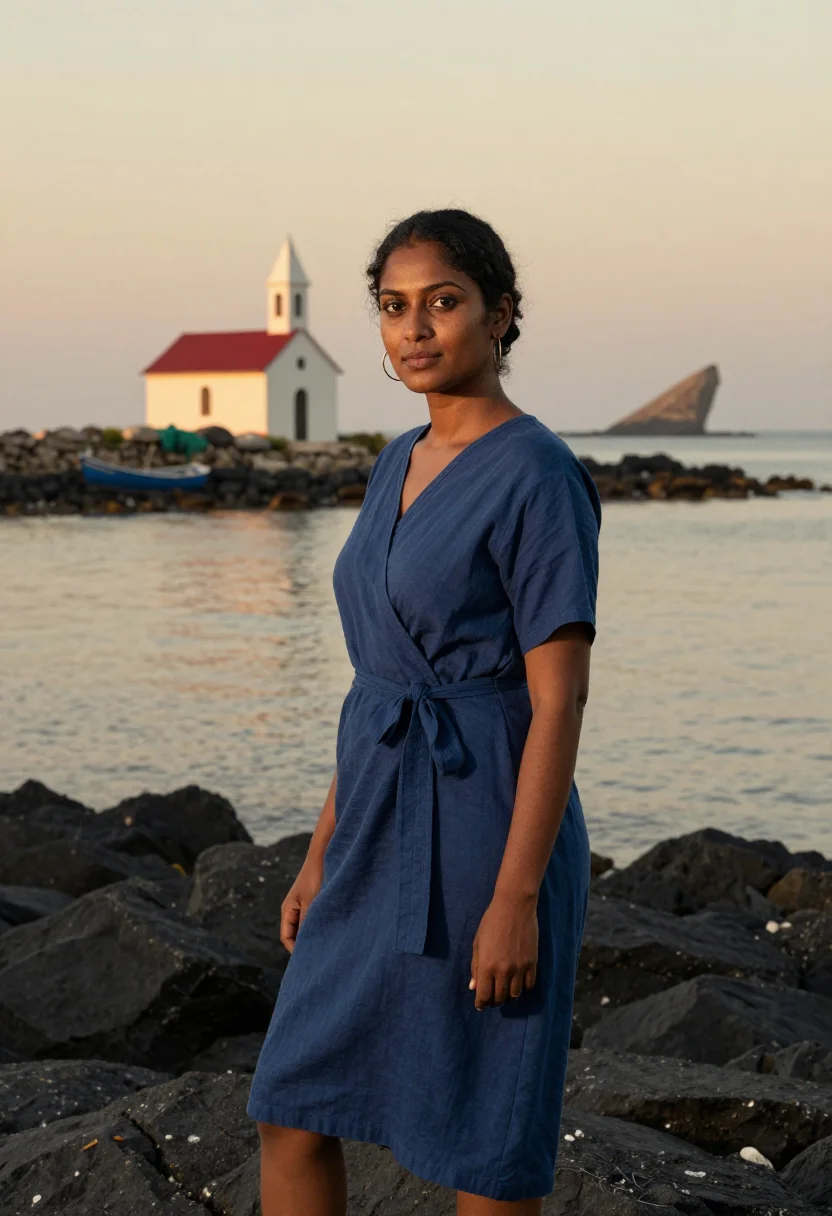 AI mauritius sample — portrait of a woman, half-length three-quarter portrait of a