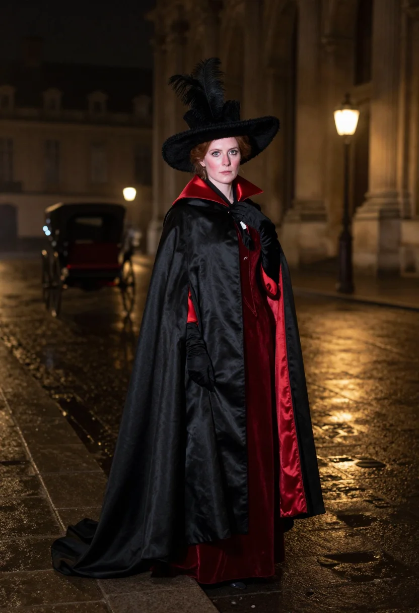 AI maxims reveillon sample — portrait of a woman, full-length portrait of a French woman