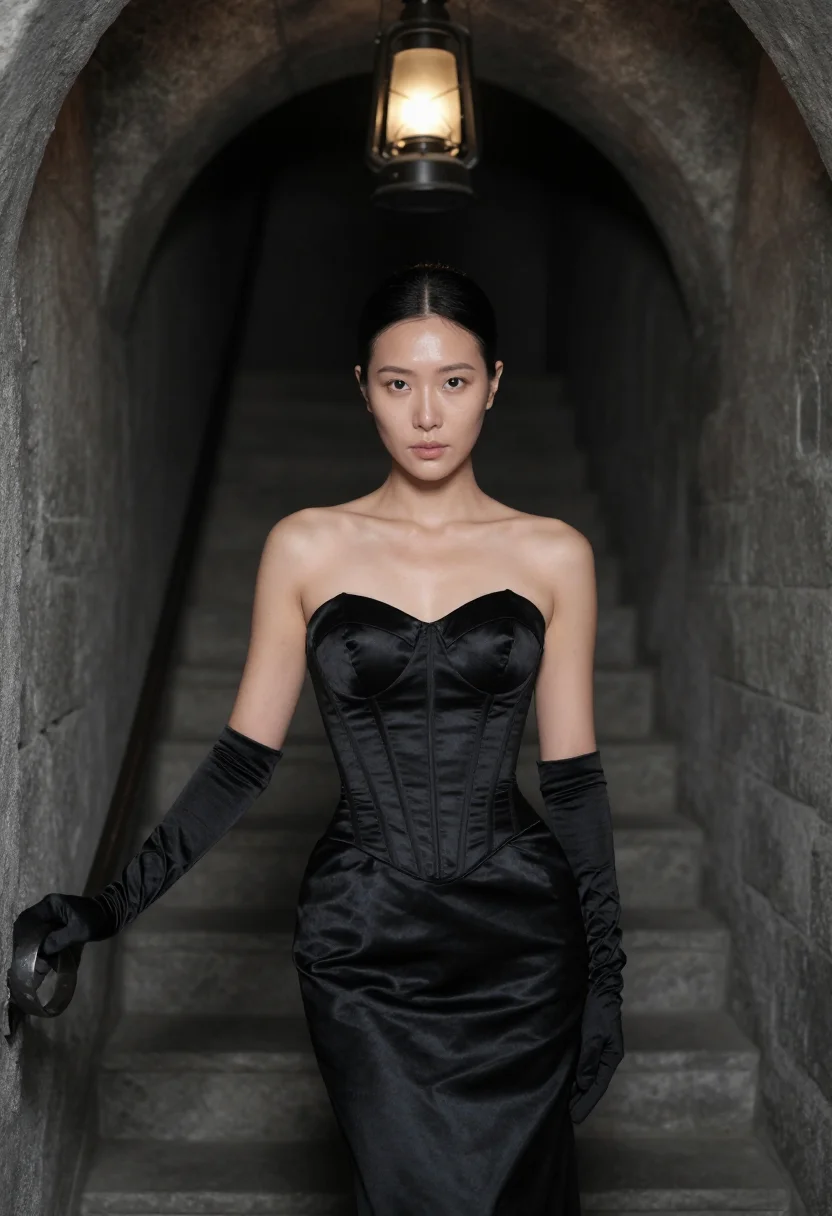 AI mcqueen dante sample — portrait of a woman, half-length portrait of an East-Asian w