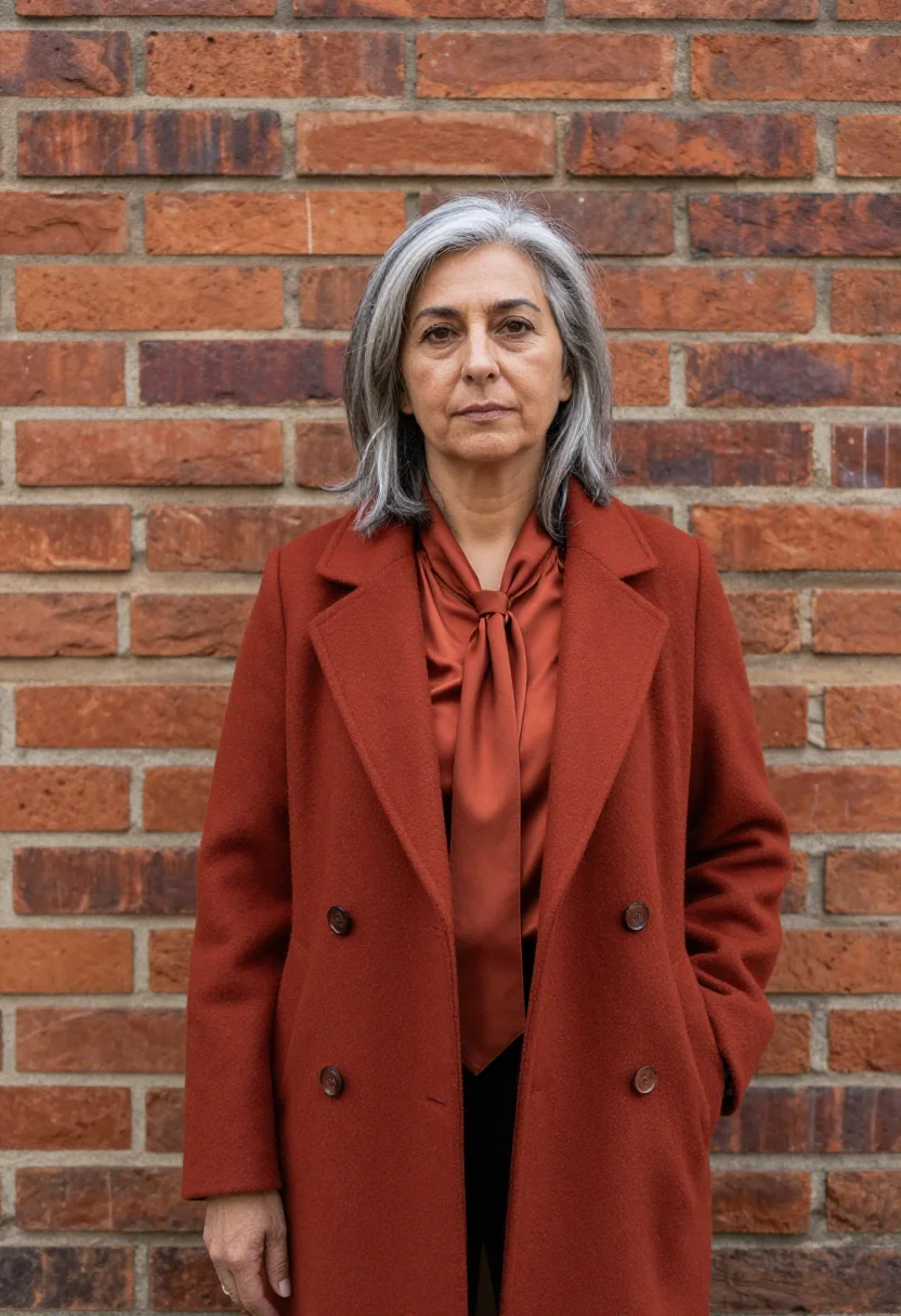 AI medellin urban planner brick red sample — portrait of a woman, a Spanish urban planner in her mid-fift