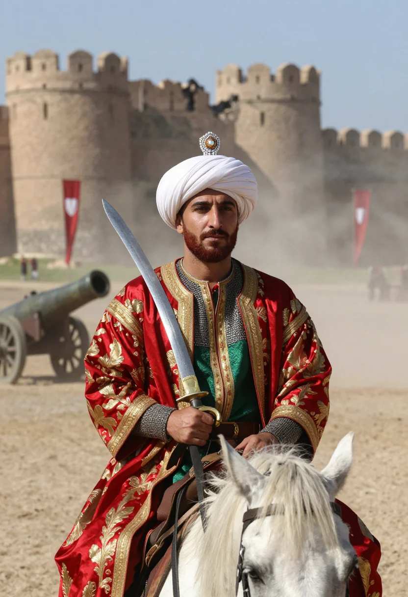 AI mehmed ii sample — portrait of a man, half-length portrait of an Ottoman Turkis