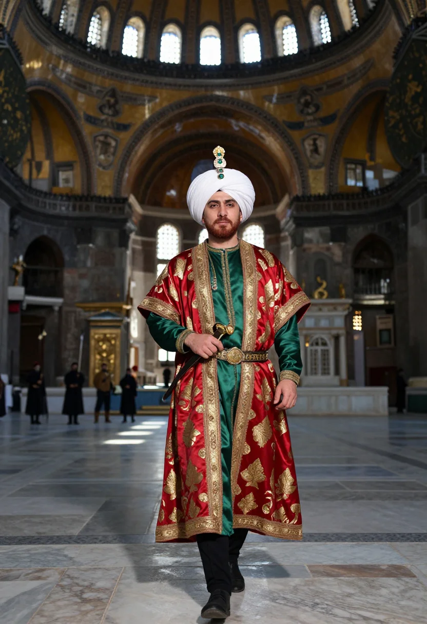 AI mehmed ii sample — portrait of a man, full-length portrait of an Ottoman Turkis