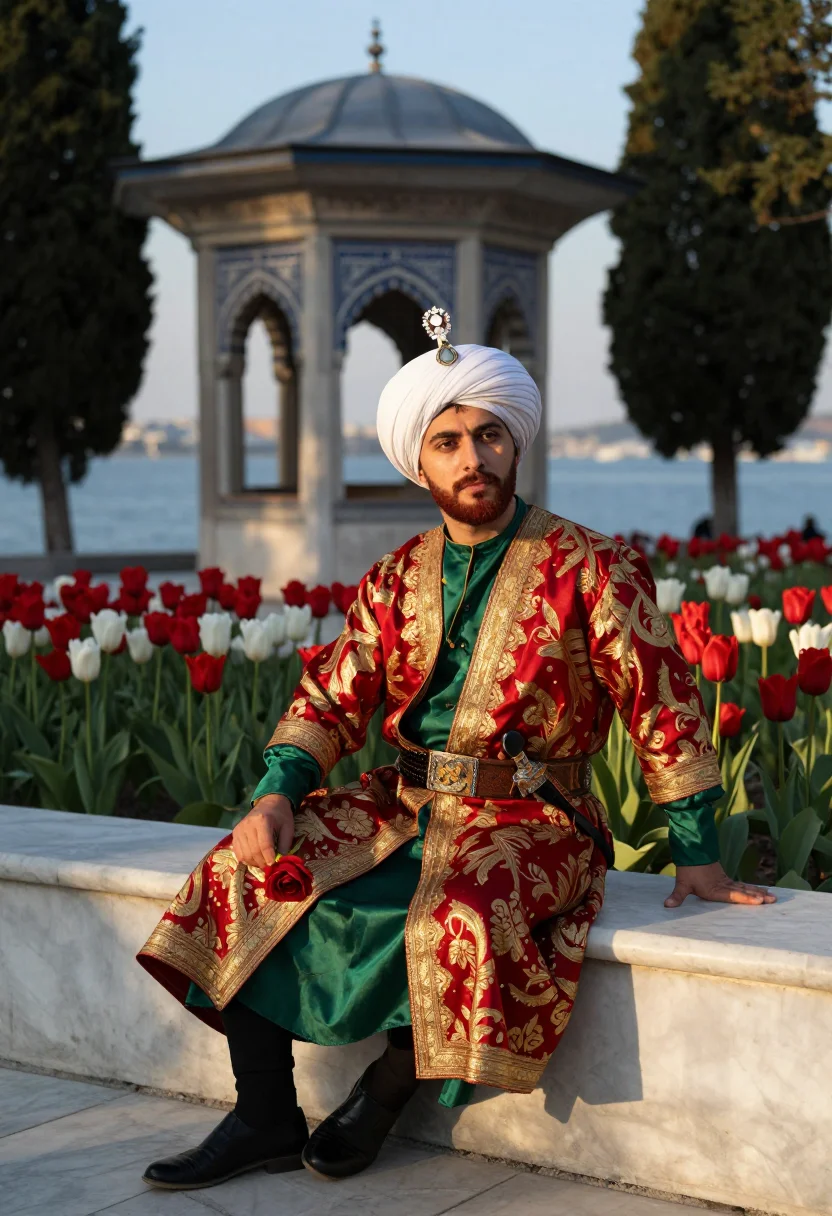 AI mehmed ii sample — portrait of a man, full-length portrait of an Ottoman Turkis