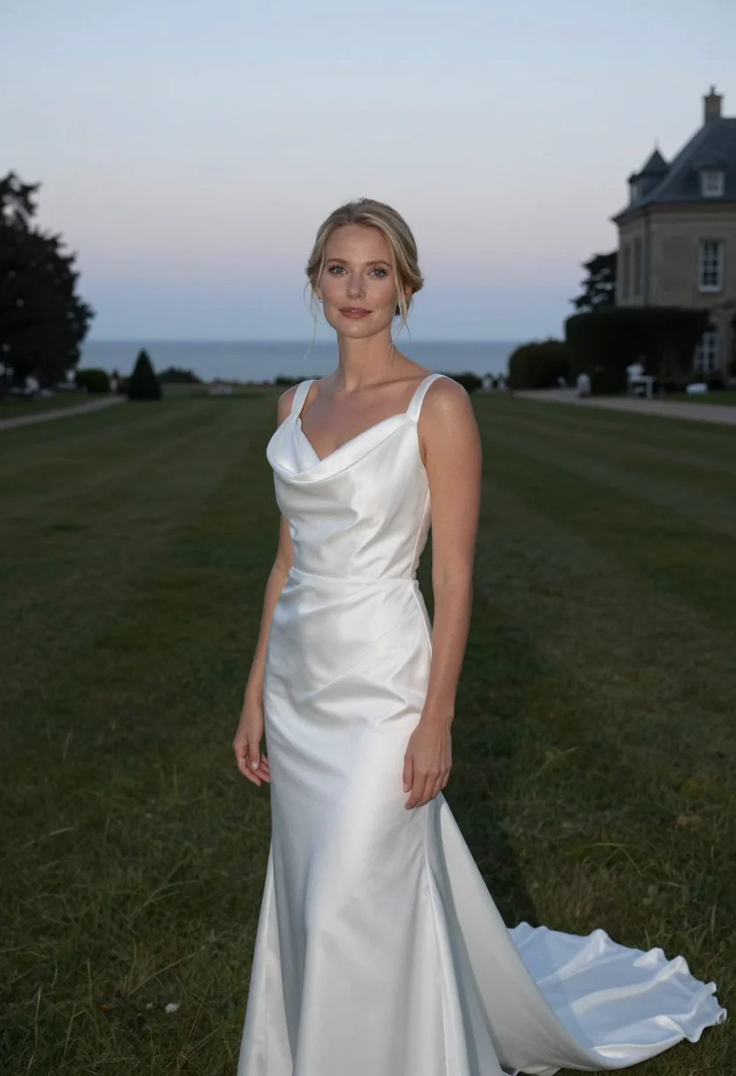 AI melancholia tjoloholm castle wedding white sample — bridal portrait of a woman, in her early thirties, of Swedis