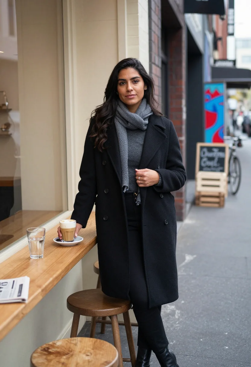 AI melbourne laneway sample — portrait of a woman, three-quarter portrait of a Latin-Ameri