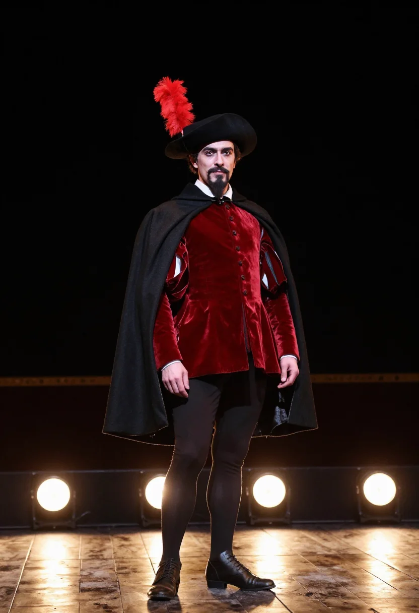 AI mephistopheles sample — portrait of a man, full-length portrait of a French man in h