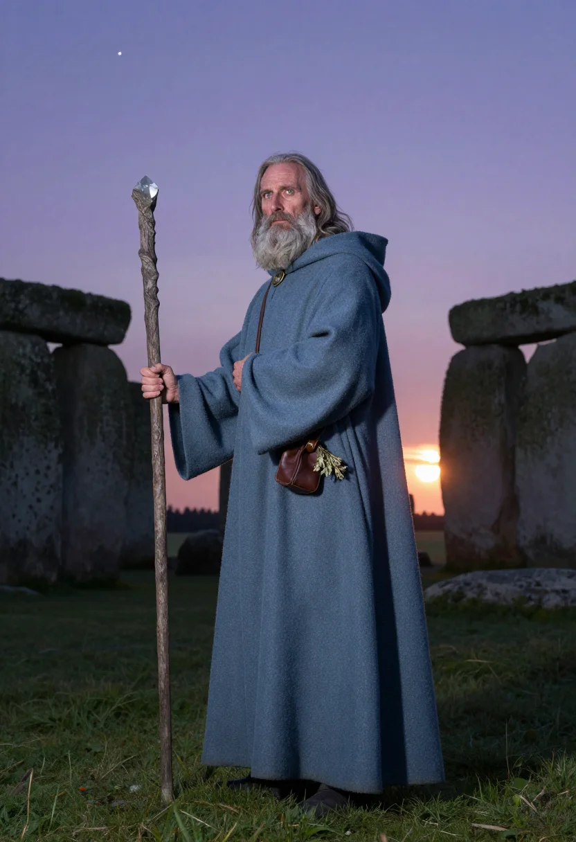 AI merlin sample — portrait of a man, full-length portrait of a Western-Europea