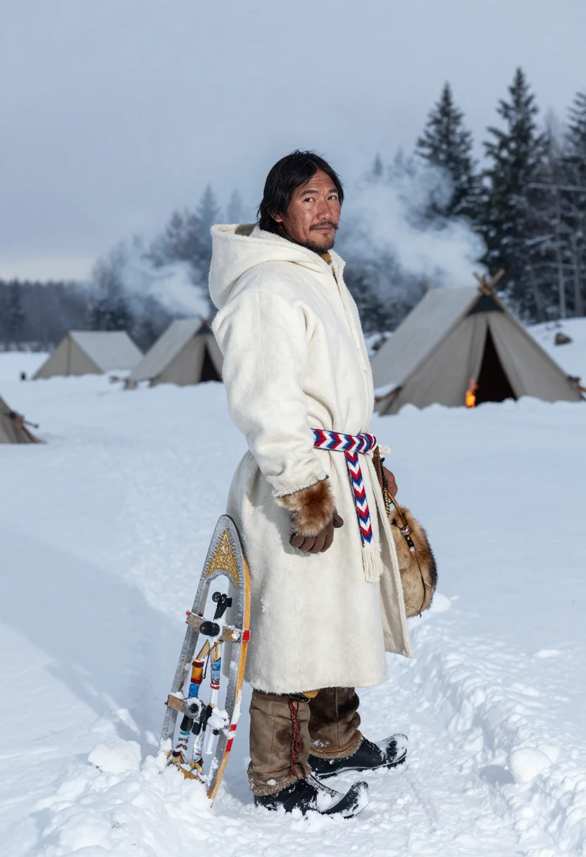 AI metis sash sample — portrait of a man, full-length portrait of a Metis man of mi