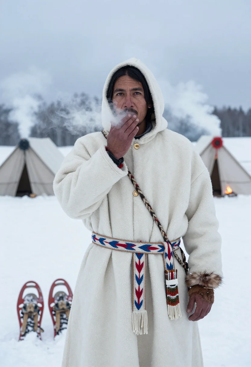 AI metis sash sample — portrait of a man, half-length portrait of a Metis man of mi