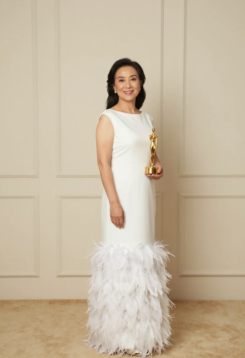 AI michelle yeoh oscars sample — portrait of a woman, three-quarter-length portrait of a woma