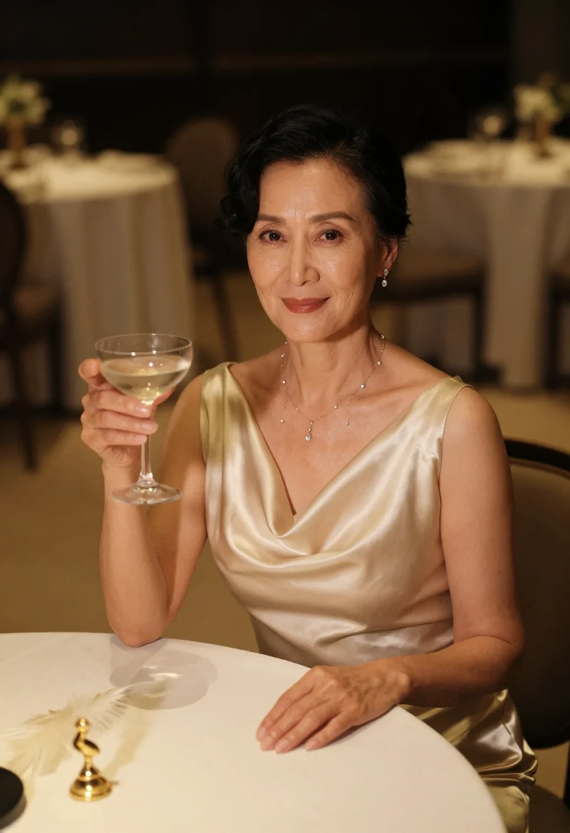 AI michelle yeoh oscars sample — portrait of a woman, close half-length portrait of a woman o