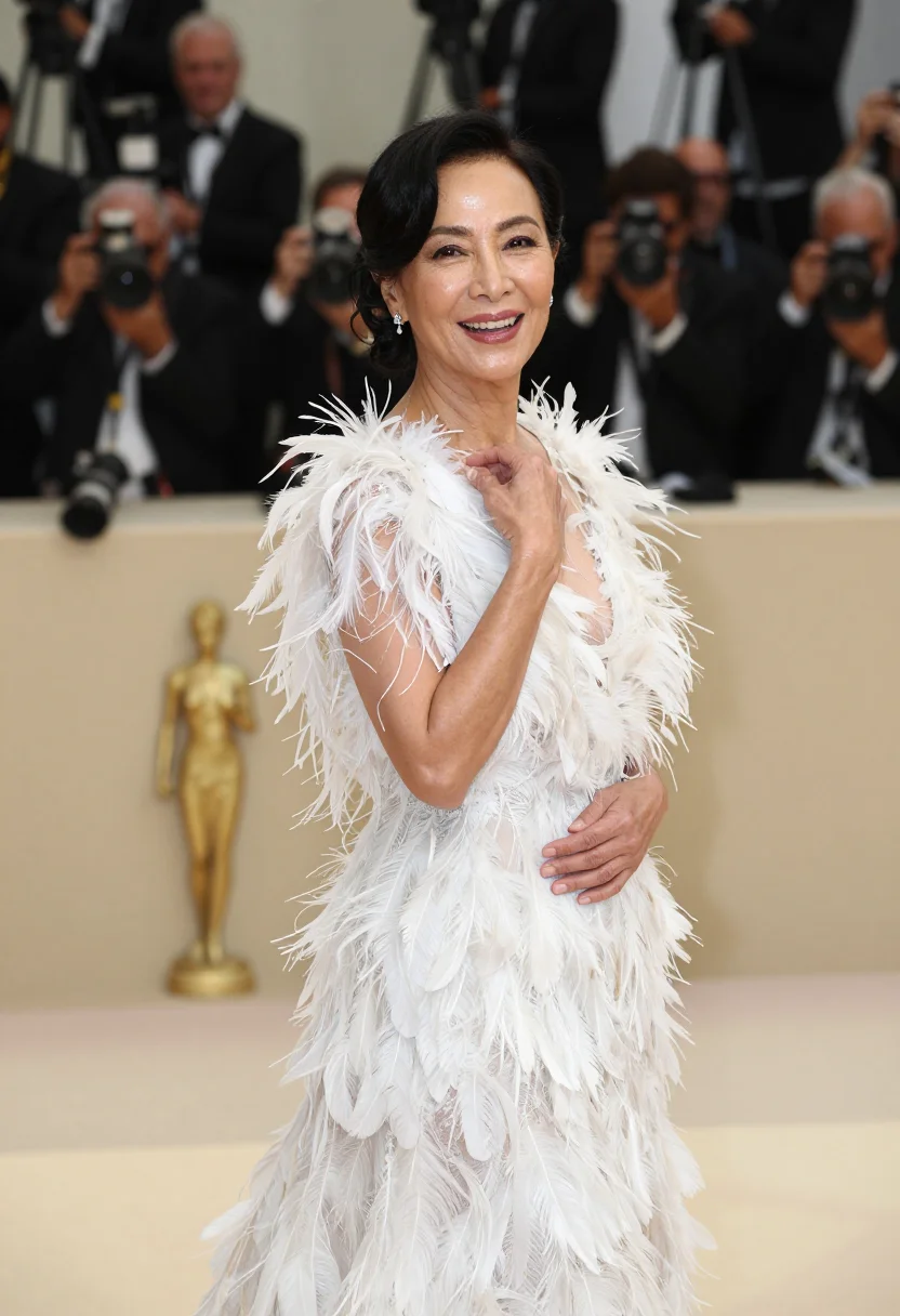 AI michelle yeoh oscars sample — portrait of a woman, close half-length portrait of a woman o