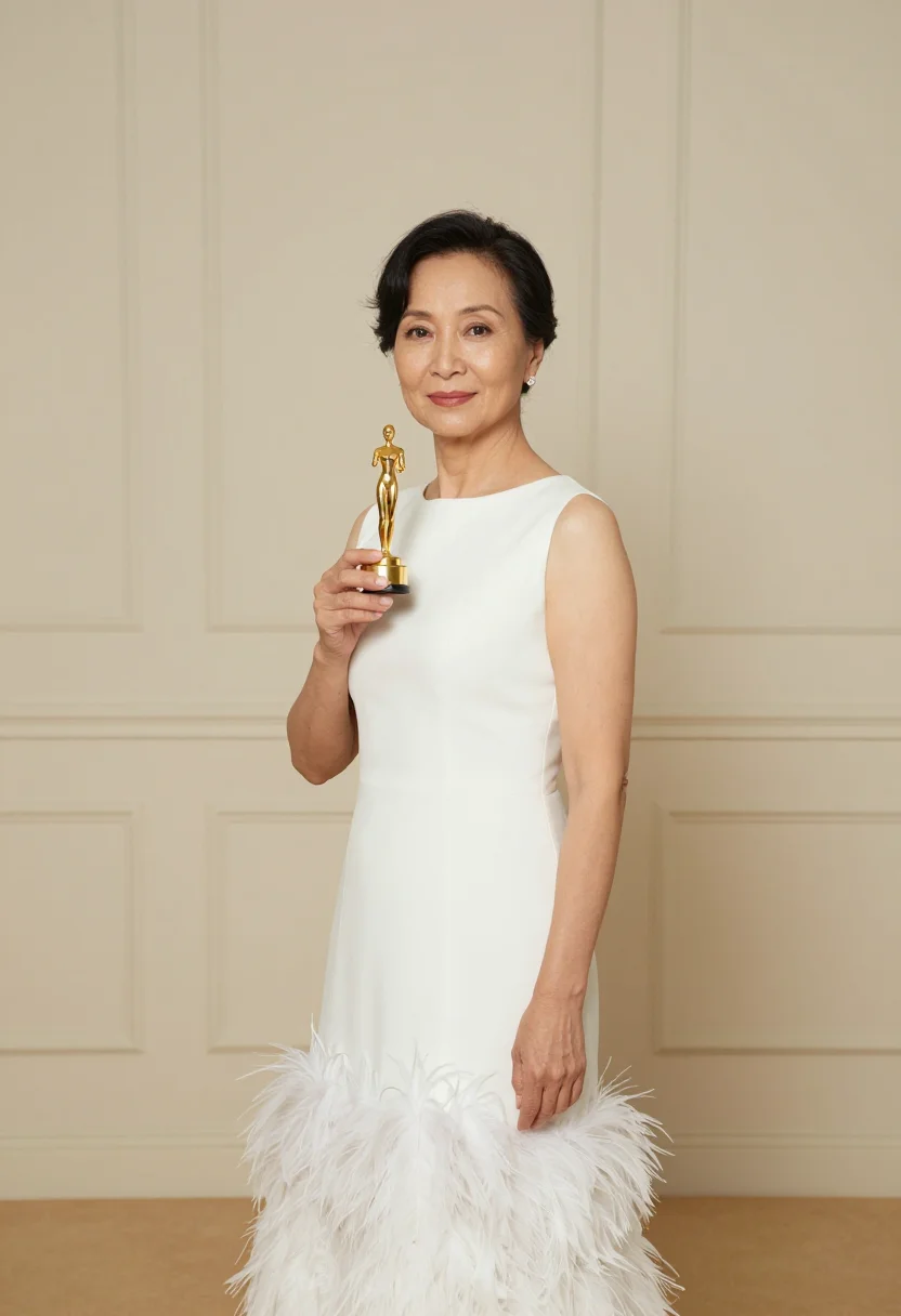 AI michelle yeoh oscars sample — portrait of a woman, close half-length portrait of a woman o