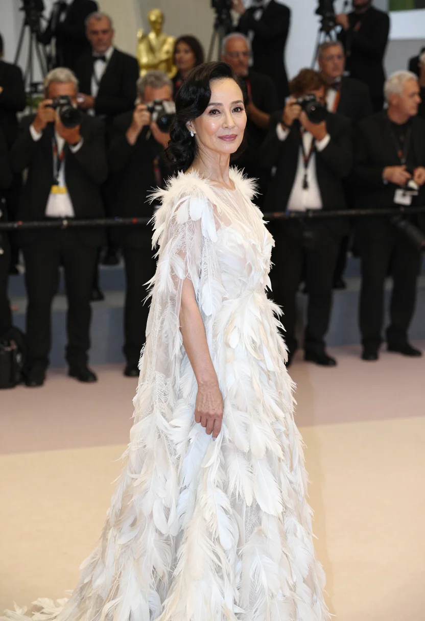 AI michelle yeoh oscars sample — portrait of a woman, three-quarter-length portrait of a woma