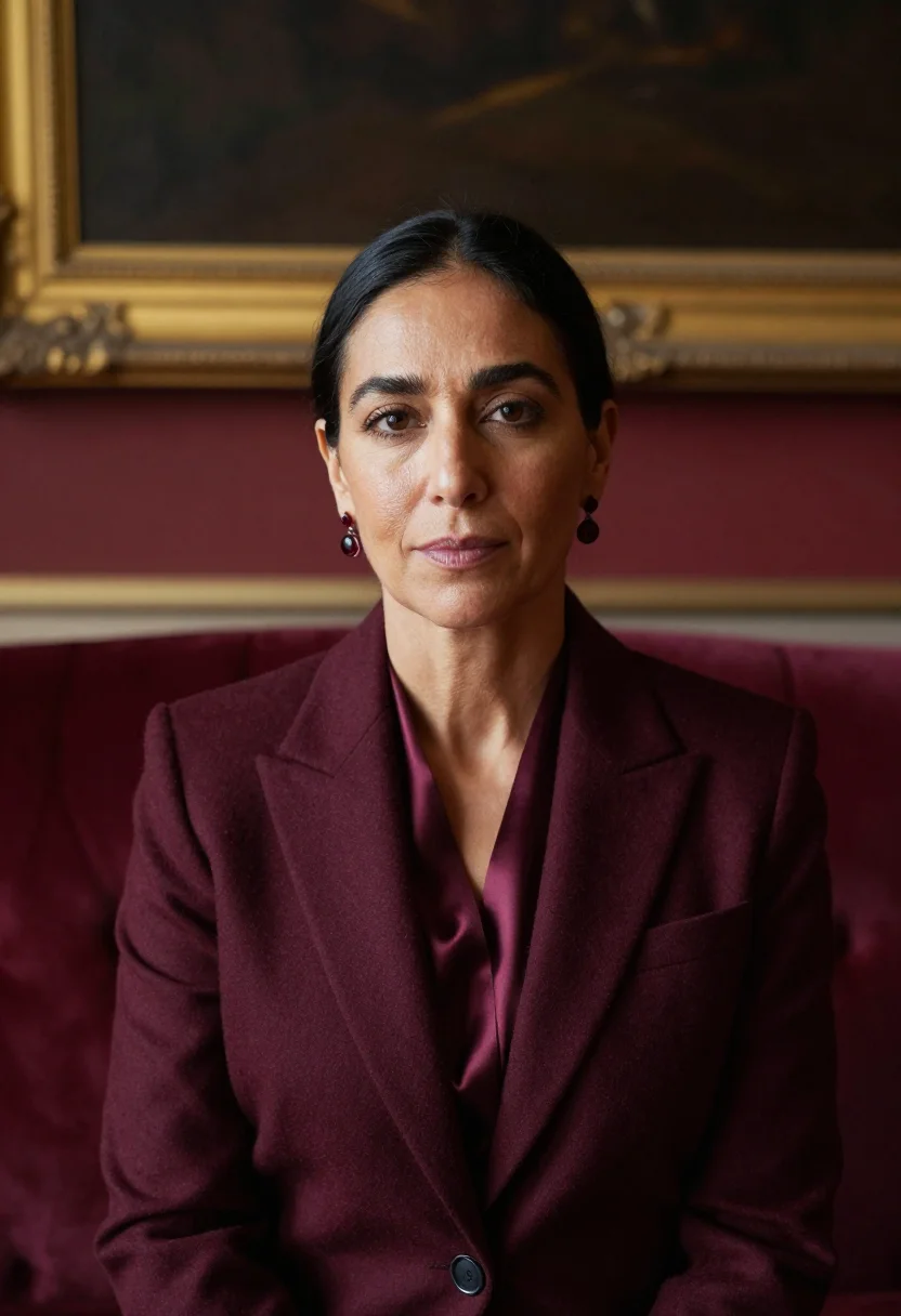 AI milan avvocatessa bordeaux sample — portrait of a woman, framed tight on the head and the collar