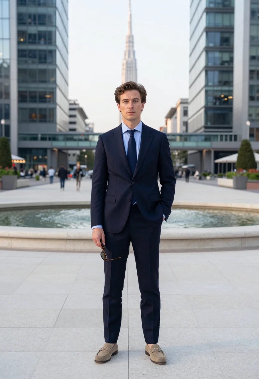 AI milan porta nuova sample — portrait of a man, full-length portrait of a Western-Europea