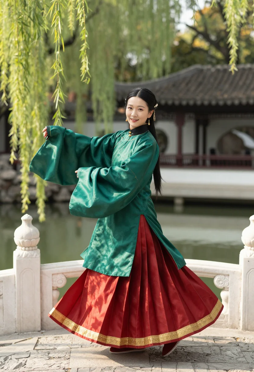 AI ming mamianqun sample — portrait of a woman, full-length portrait of a Han Chinese w