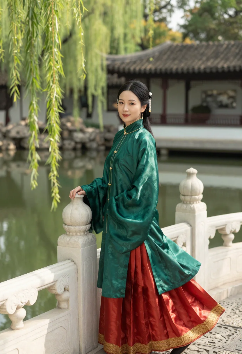 AI ming mamianqun sample — portrait of a woman, three-quarter-length portrait of a Han