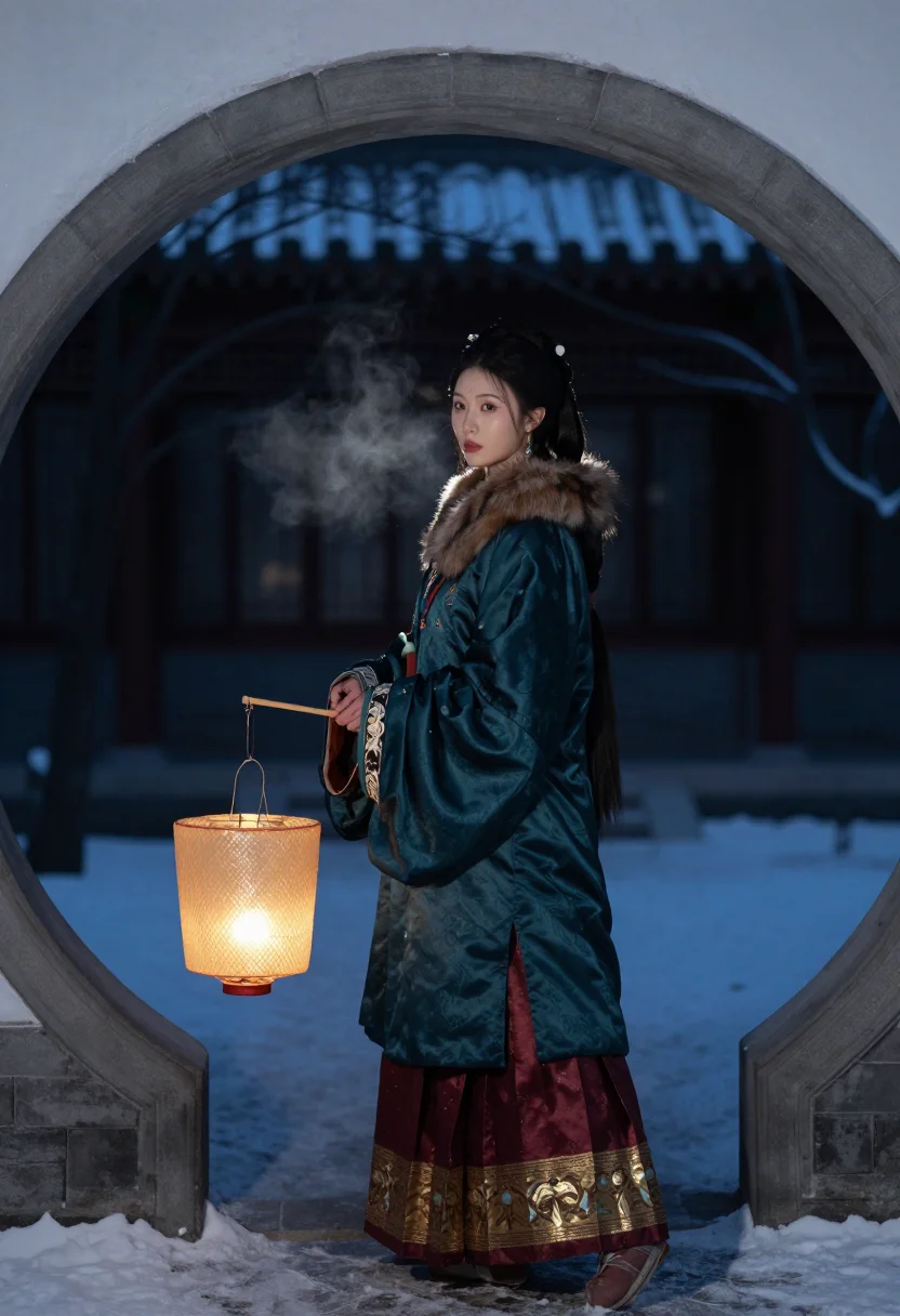 AI ming mamianqun sample — portrait of a woman, full-length portrait of a Han Chinese w