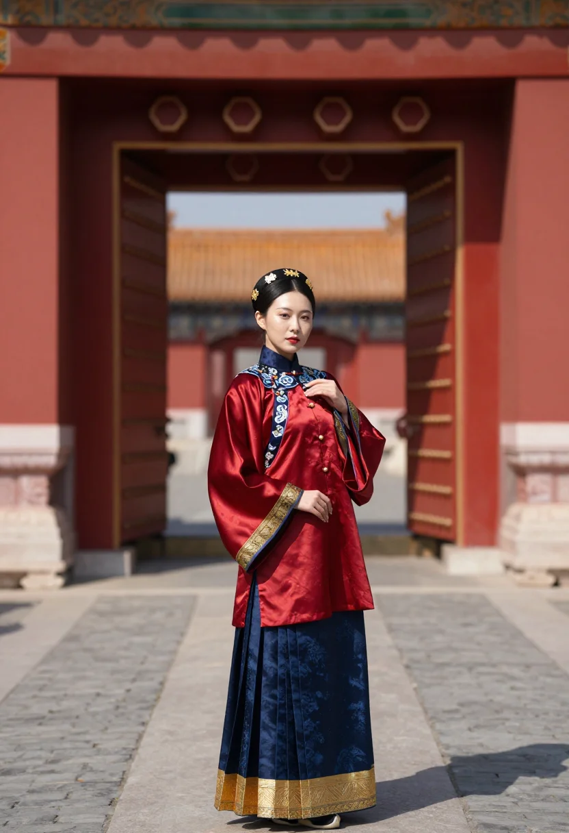 AI ming mamianqun sample — portrait of a woman, three-quarter-length portrait of a Han