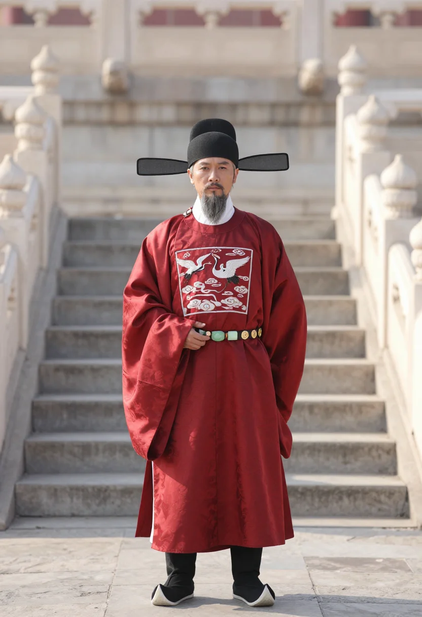 AI ming mandarin sample — portrait of a man, full-length portrait of a Han Chinese man