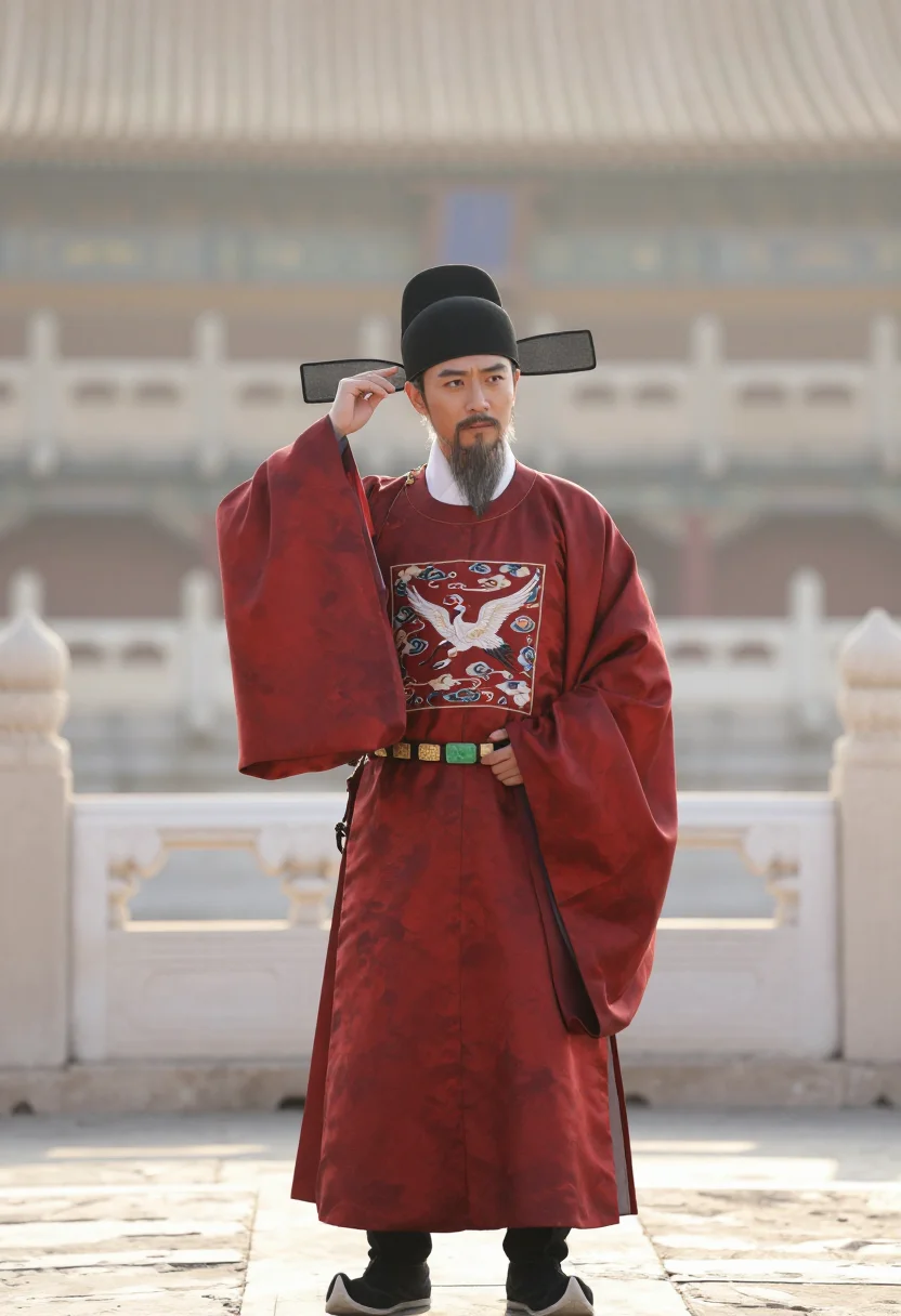 AI ming mandarin sample — portrait of a man, half-length portrait of a Han Chinese man