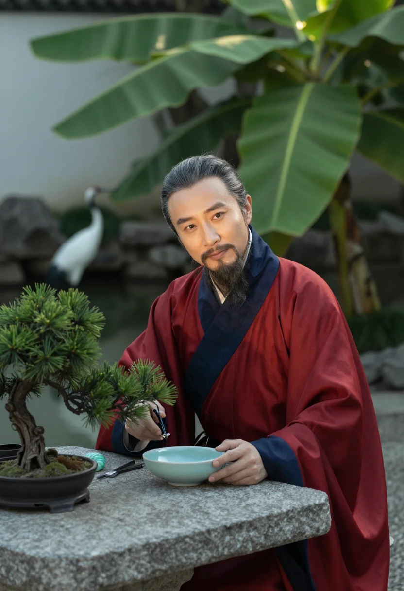 AI ming mandarin sample — portrait of a man, half-length portrait of a Han Chinese man