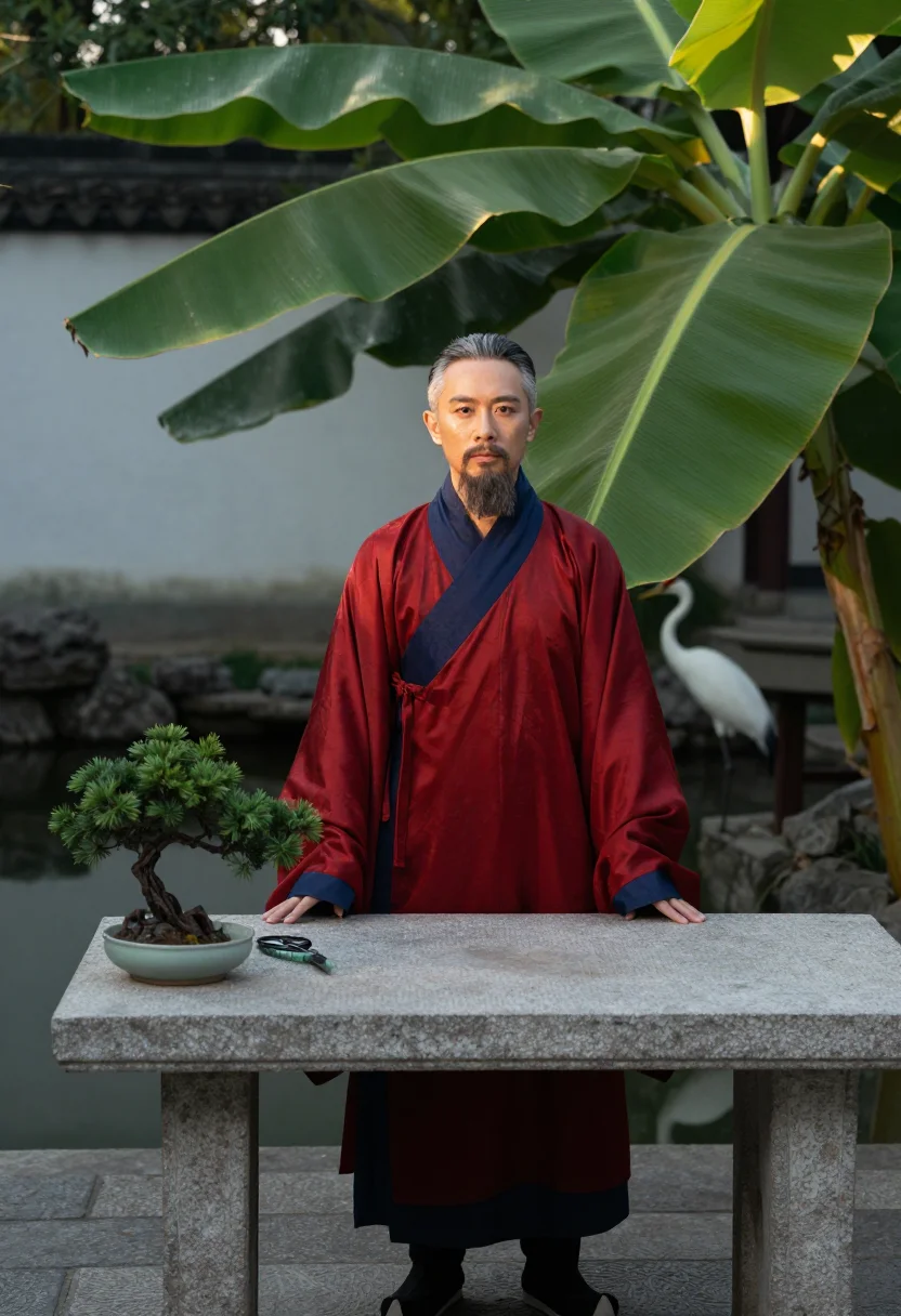 AI ming mandarin sample — portrait of a man, full-length portrait of a Han Chinese man