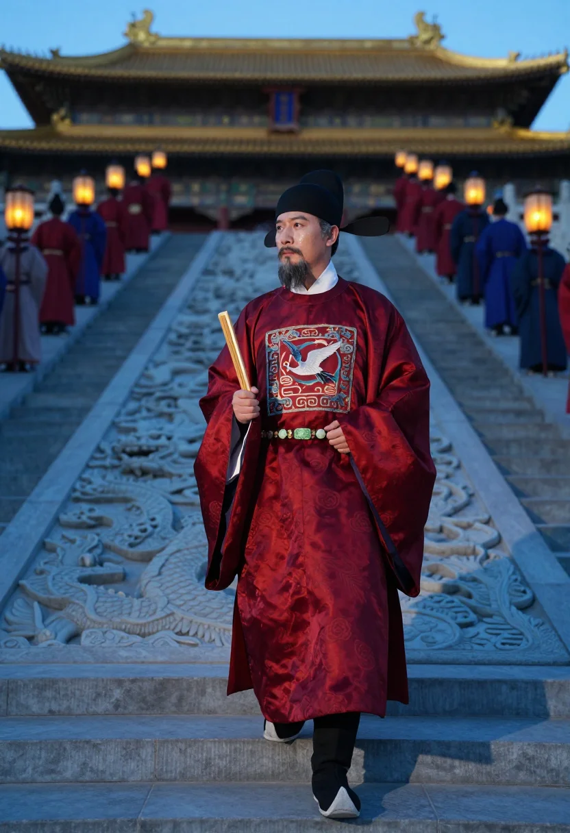 AI ming mandarin sample — portrait of a man, full-length portrait of a Han Chinese man