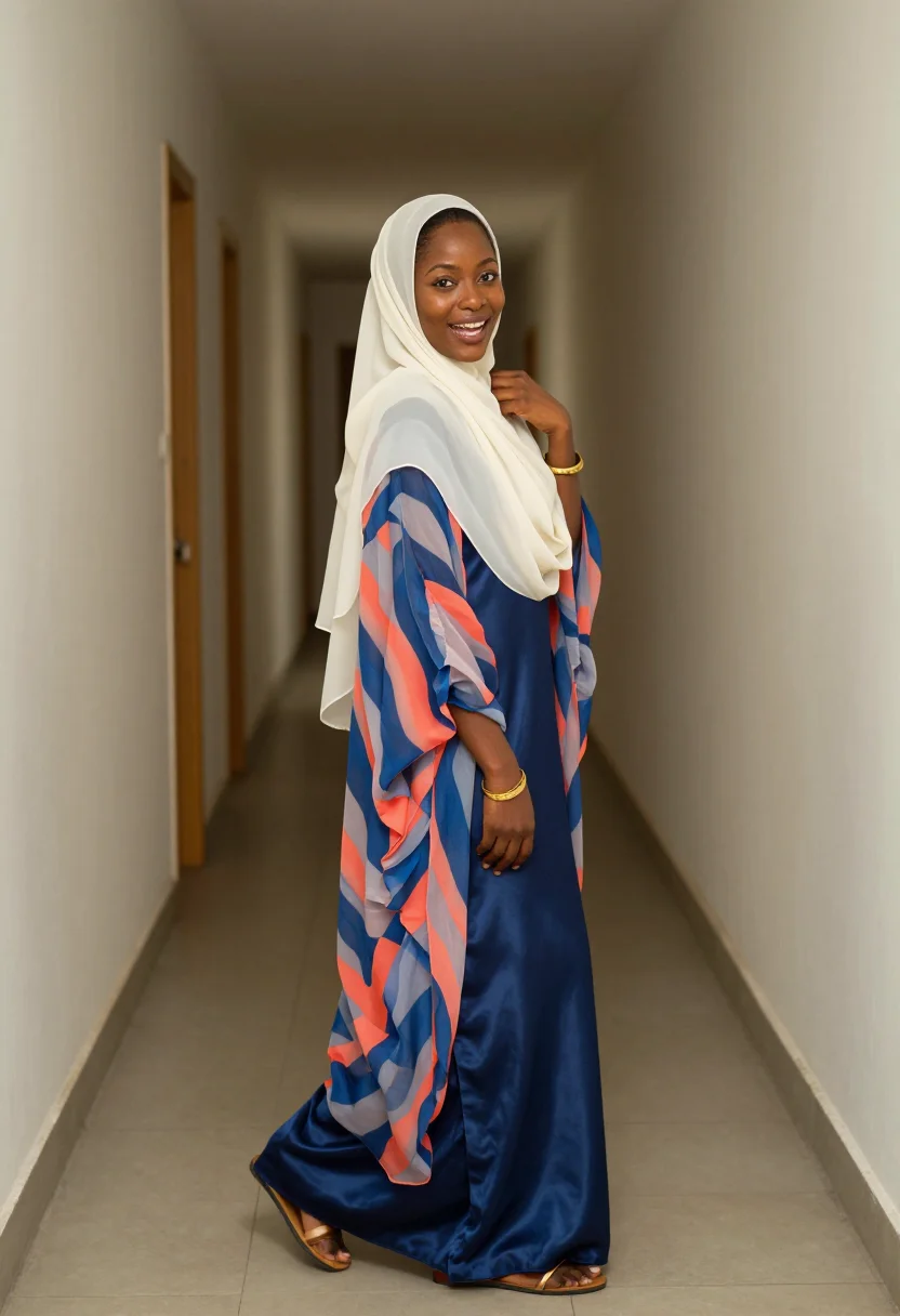 AI minneapolis dirac sample — portrait of a woman, a three-quarter-length hallway portrait