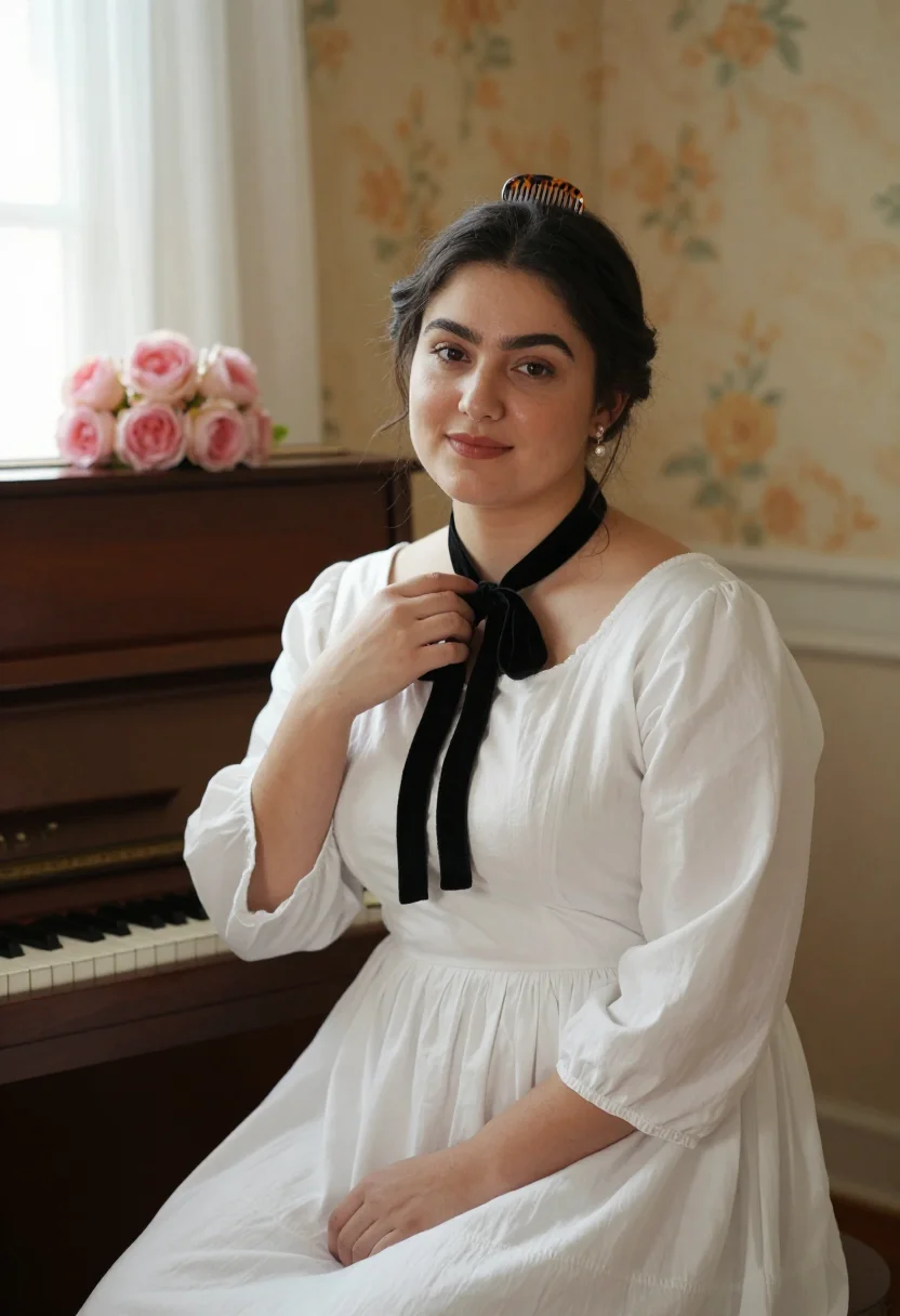 AI misia sert sample — portrait of a woman, close half-length portrait of a Western