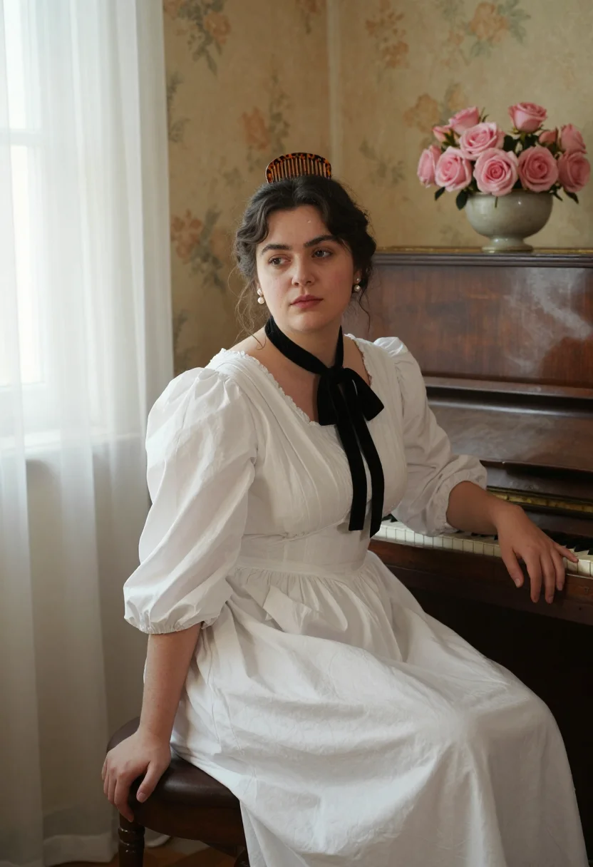 AI misia sert sample — portrait of a woman, three-quarter-length portrait of a West