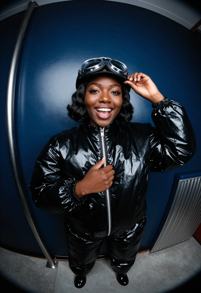 AI missy elliott supa dupa fly sample — portrait of a woman, close half-length portrait of an Africa